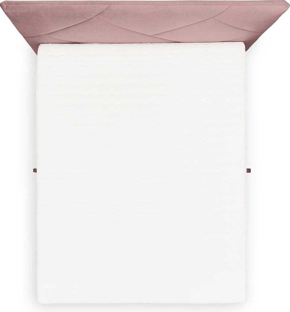 Wasil kontinentális ágy 180x200 cm tárolóval - rózsaszín Velúr Element 18