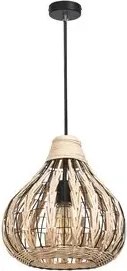 Rabalux beltéri függeszték e27 40w fekete/natúr zahara
