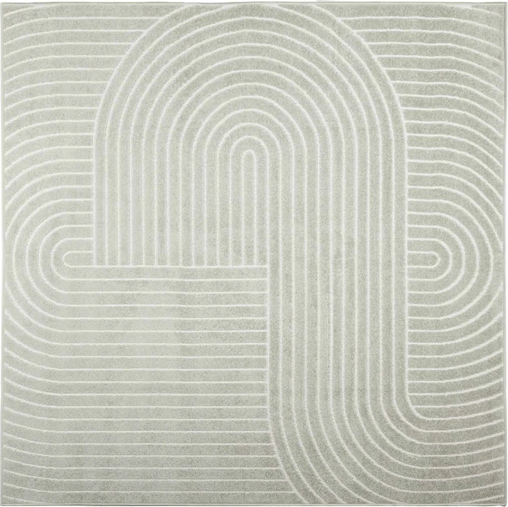 vidaXL Területszőnyegek Négyzet PALMERAS Zöld 120 x 120 cm Poliészter
