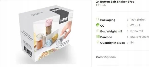 Fűszertartó doboz adagolóval 67cc