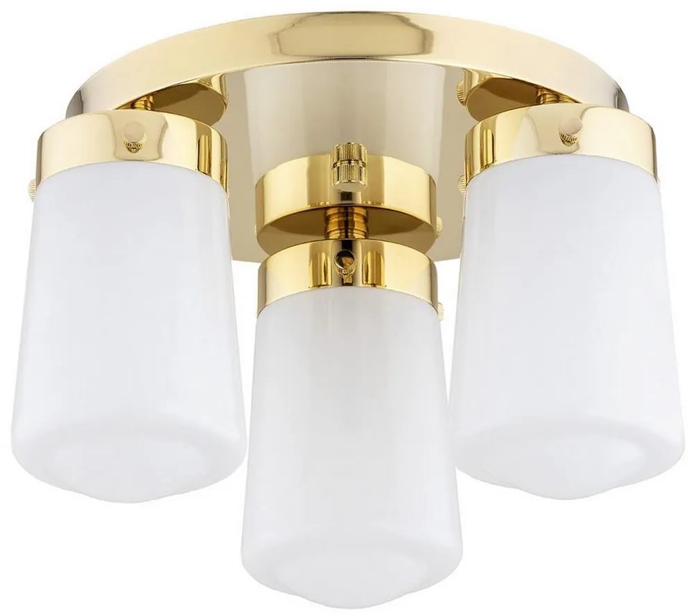 Argon 6165 - Felületre szerelhető csillár PASADENA 3xE27/15W/230V arany/fehér