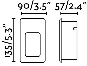 FARO 70399 - LED Kültéri fali lámpa NASE-2 LED LED/3W/230V IP44