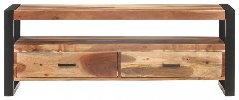 tömör fa TV-szekrény mézszínű felülettel 120 x 35 x 45 cm