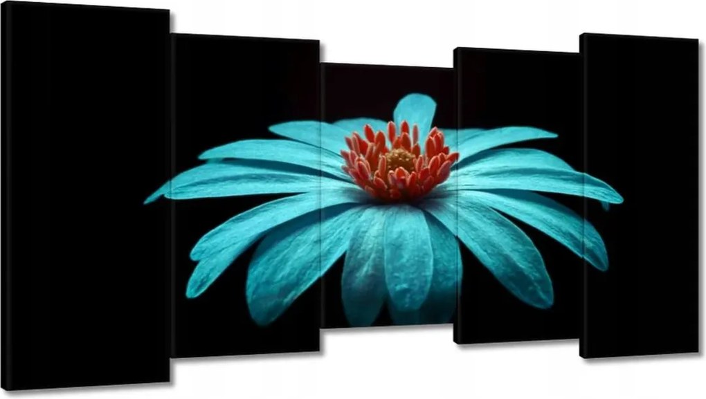 Vászonkép 150x80 Türkiz virág