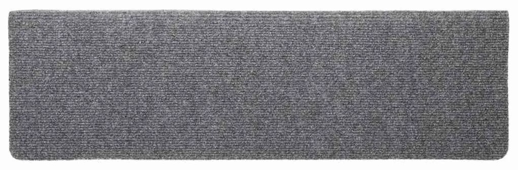 20 db öntapadós lépcsőszőnyeg, világosszürke, téglalap alakú széllel, 65 x 21 x 4 cm