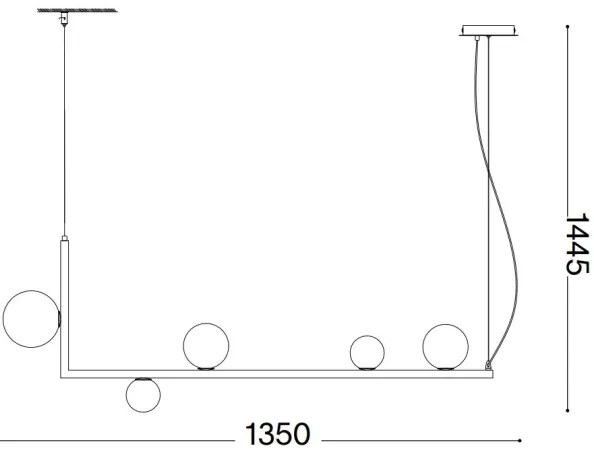 Ideal Lux - LED Csillár zsinóron BIRDS 5xG9/3W/230V fekete/arany