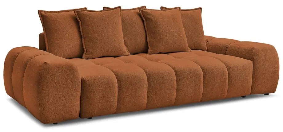 Terrakotta színű zsenília kanapé 278 cm Everest – Bobochic Paris