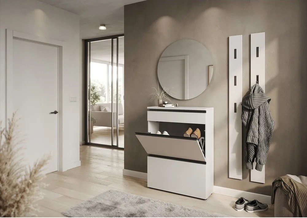 Krémszínű cipőtartó 80x107x29 cm Baldone – Germania