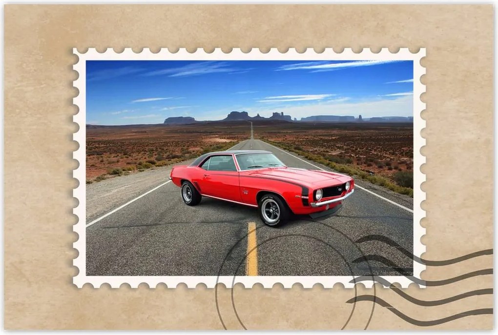 Poszter 60x40 Piros Chevrolet Ss