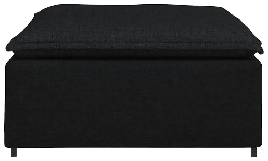 fekete moduláris kanapé lábzsámoly modul 100x100x48 cm