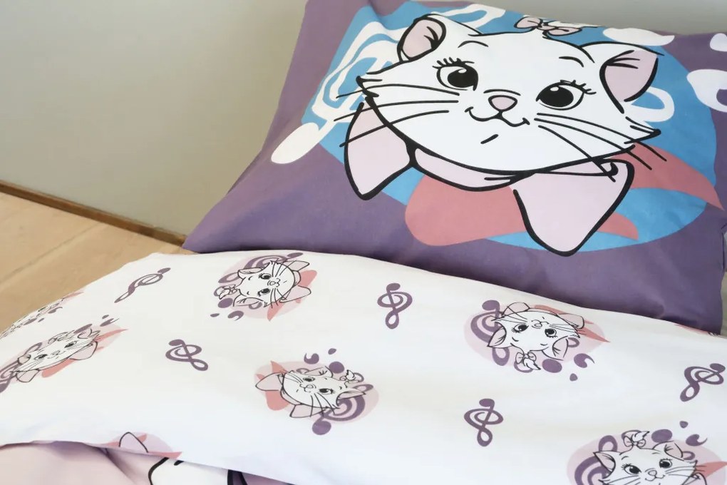 Disney Marie Purrfect gyerek, ovis ágyneműhuzat 100×135 cm, 40×60 cm