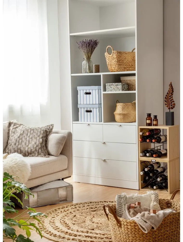 Vákuumos-megerősített textil ruhatároló doboz 56x56x16,5 cm Granit – Compactor