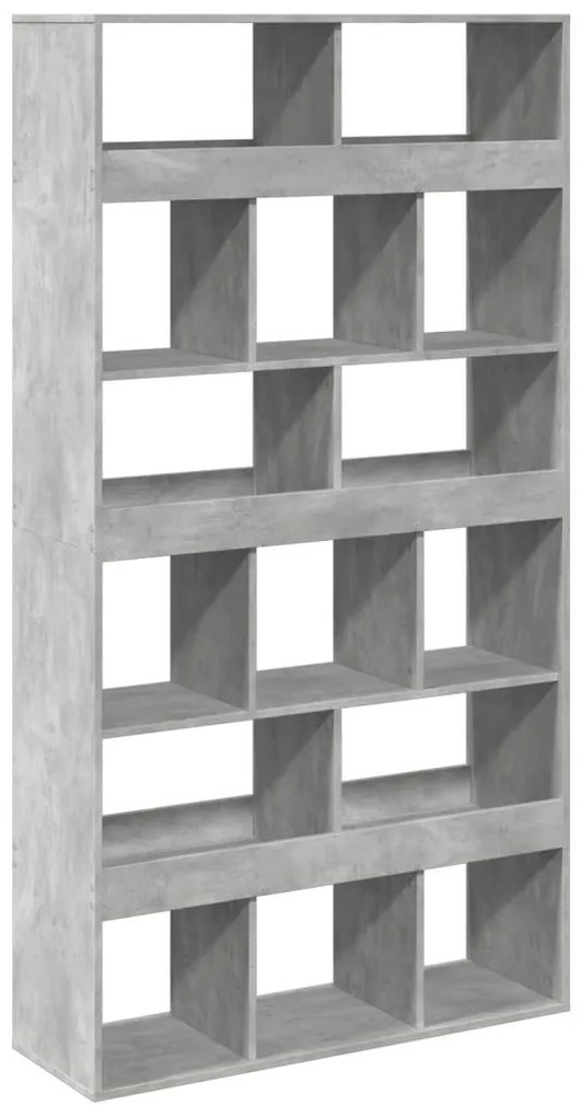 betonszürke szerelt fa térelválasztó 100 x 33 x 187,5 cm
