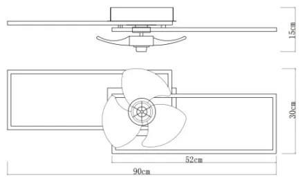 Globo 67243-30BF-LED Fényerőszabályozható ventilátoros mennyezeti lámpa TATIANA 38W/230V 3000-6500K+távirányító
