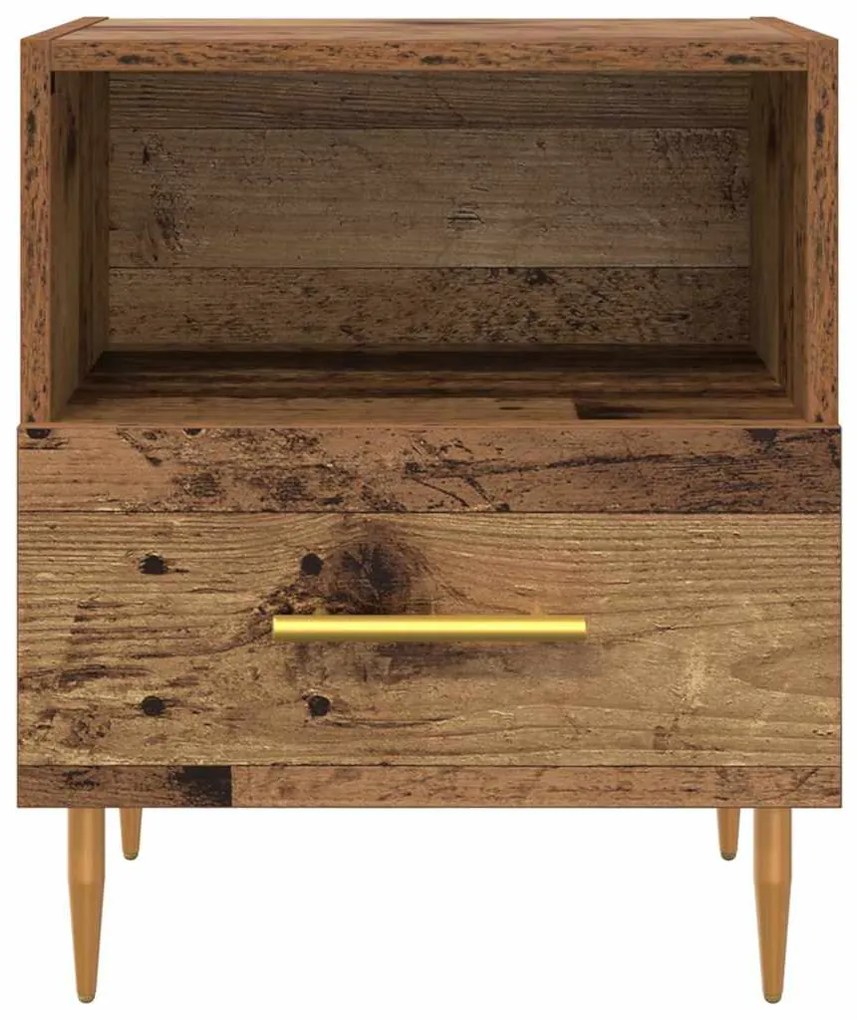 Éjjeli asztal fiókkal 2 pcs Régi fa 40 x 35 x 47.5 cm Faanyag