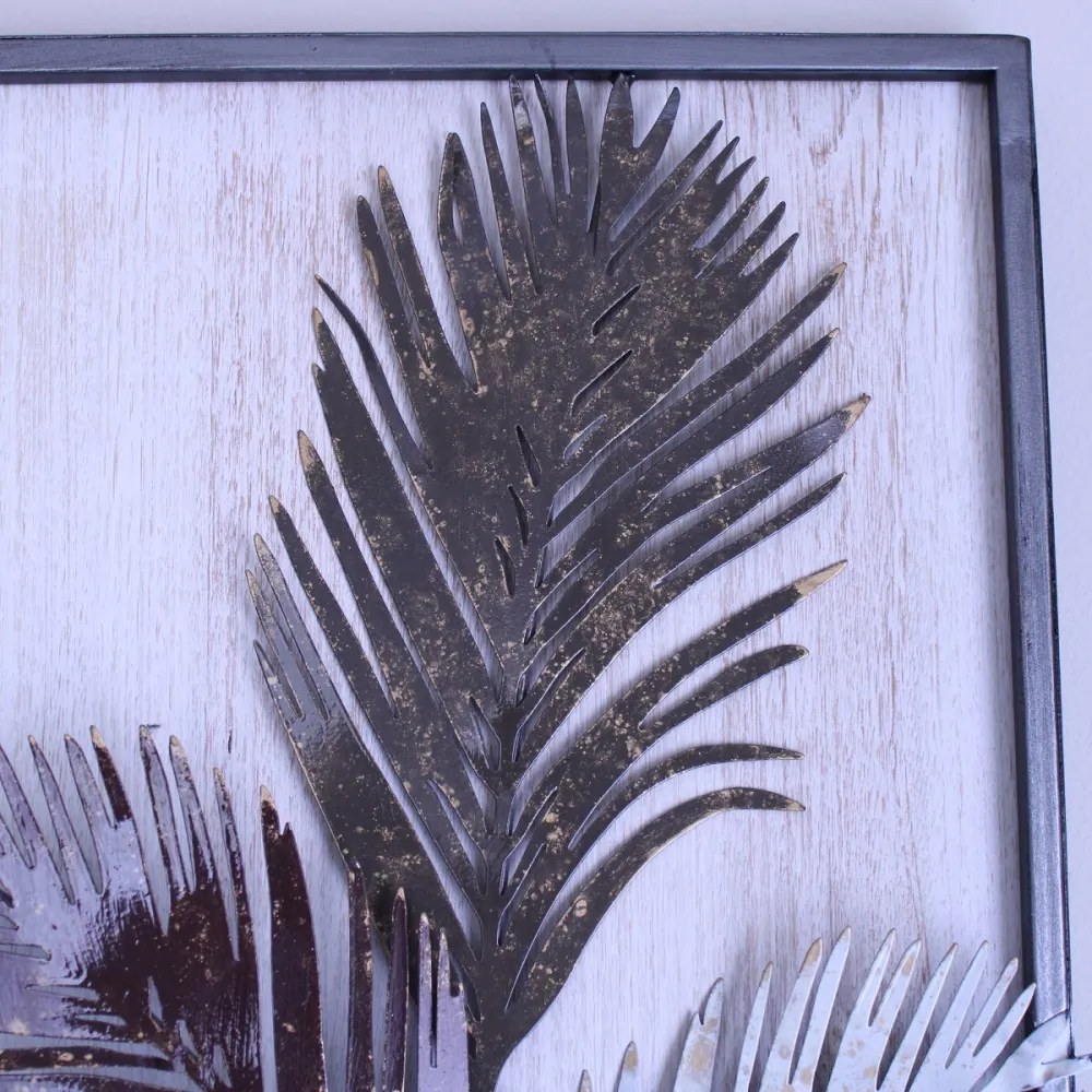 Dekoráció falra fém 40x60,3x5,7 cm levél I.