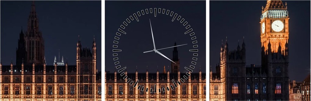 Kép a Big Benről Londonban (órával) (90x30 cm)