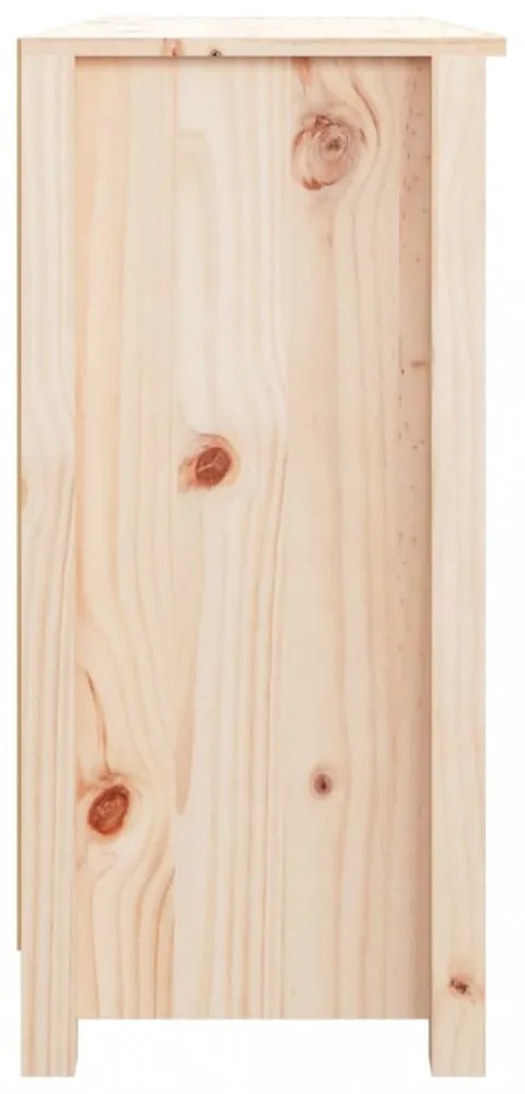tömör fenyőfa tálalószekrény 100x35x74 cm