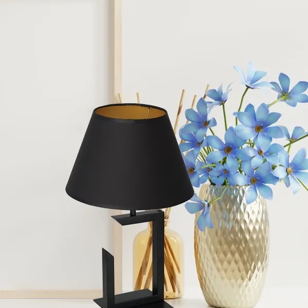 Asztali lámpa 1xE27/60W/230V 45 cm fekete/arany