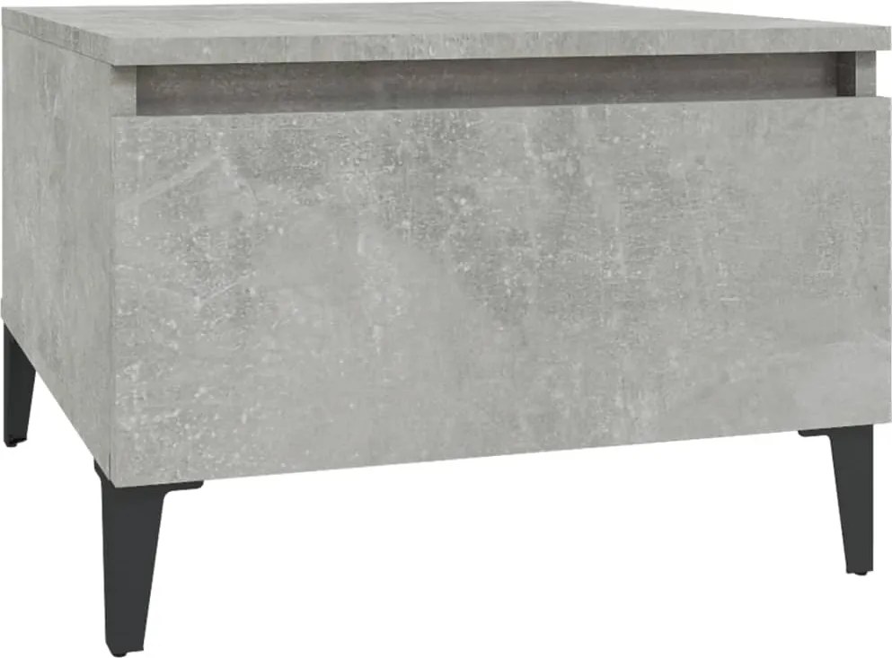 vidaXL betonszürke szerelt fa dohányzóasztal 90x49x45 cm