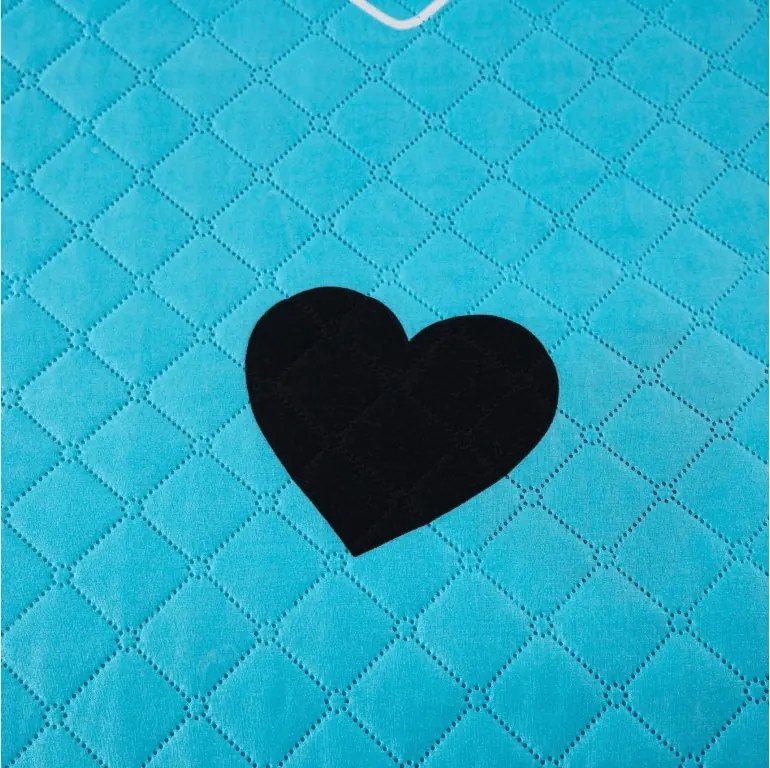 Ágytakaró CORAZON kék Méret: 170 x 210 cm