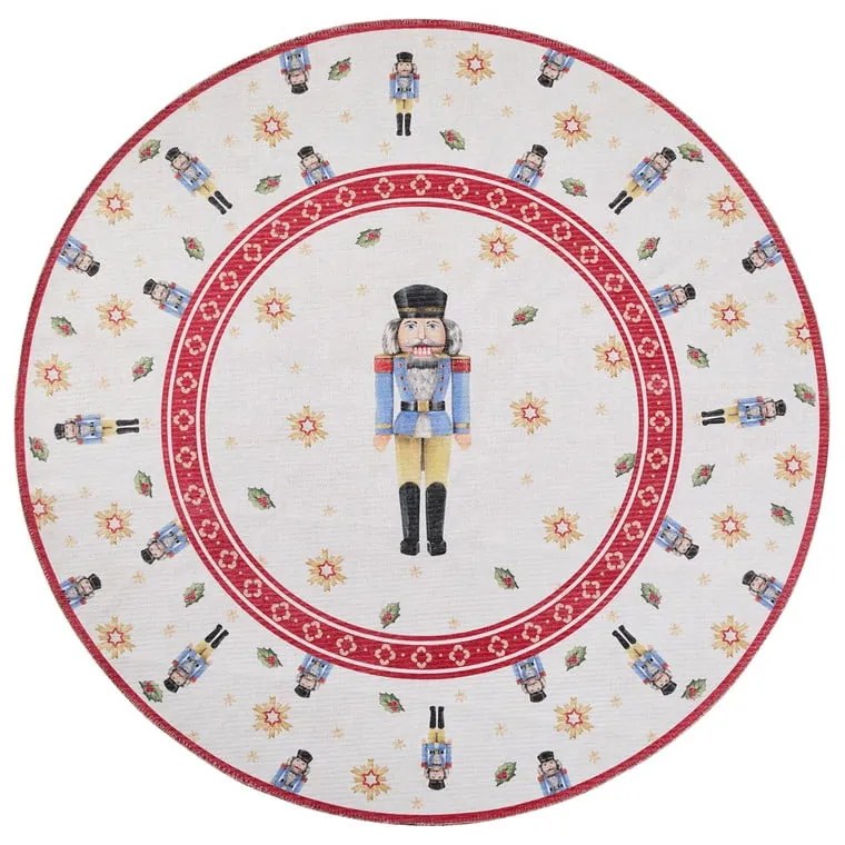 Piros kerek szőnyeg karácsonyi mintával ø 160 cm Toy's Delight Nutcracker – Villeroy&Boch