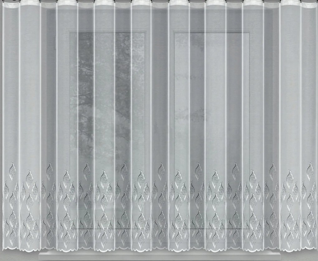 Mg Függöny tejszínű 25483 jacquard 300x160cm kész pol szalaggal