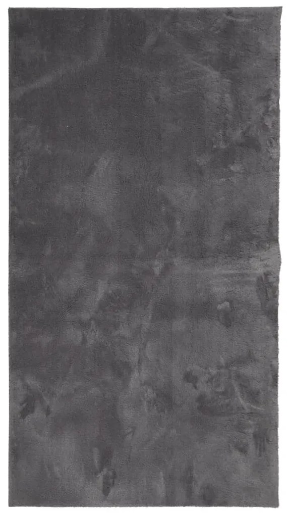 HUARTE antracit rövid szálú puha és mosható szőnyeg 60 x 110 cm