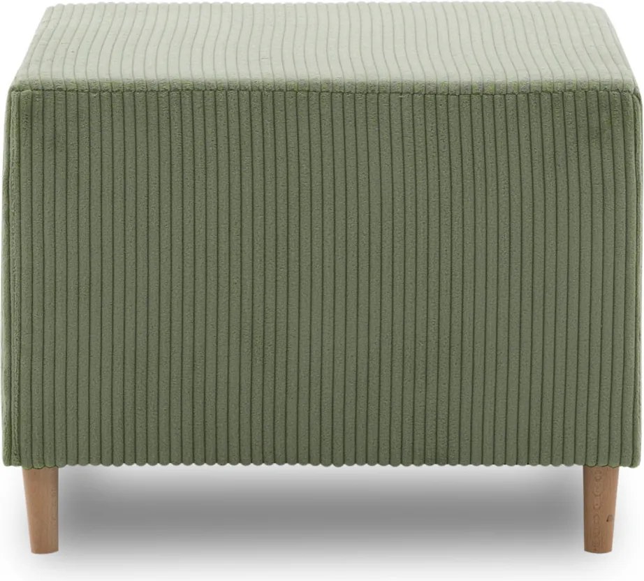 Fireze puff, kordbársony, zöld