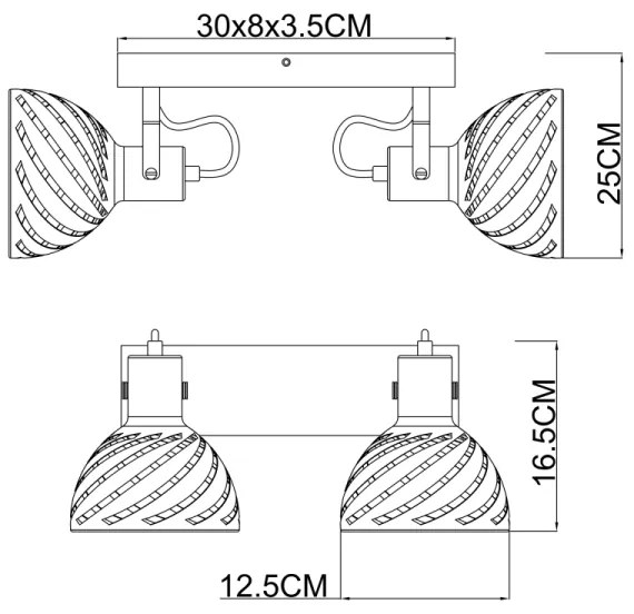 Globo 54661-2 - Spotlámpa MORI 2xE27/40W/230V