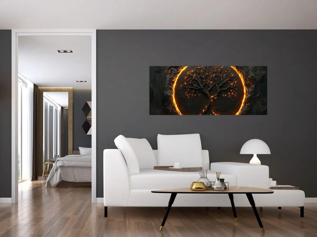 Kép – Életfa lávában II. (120x50 cm)