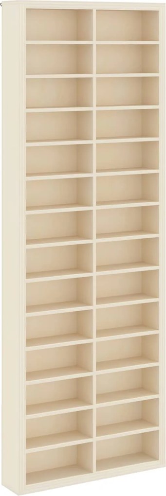 vidaXL Fali Kiállító Doboz polcokkal Bézs 21 x 4,5 x 59 cm Faanyag