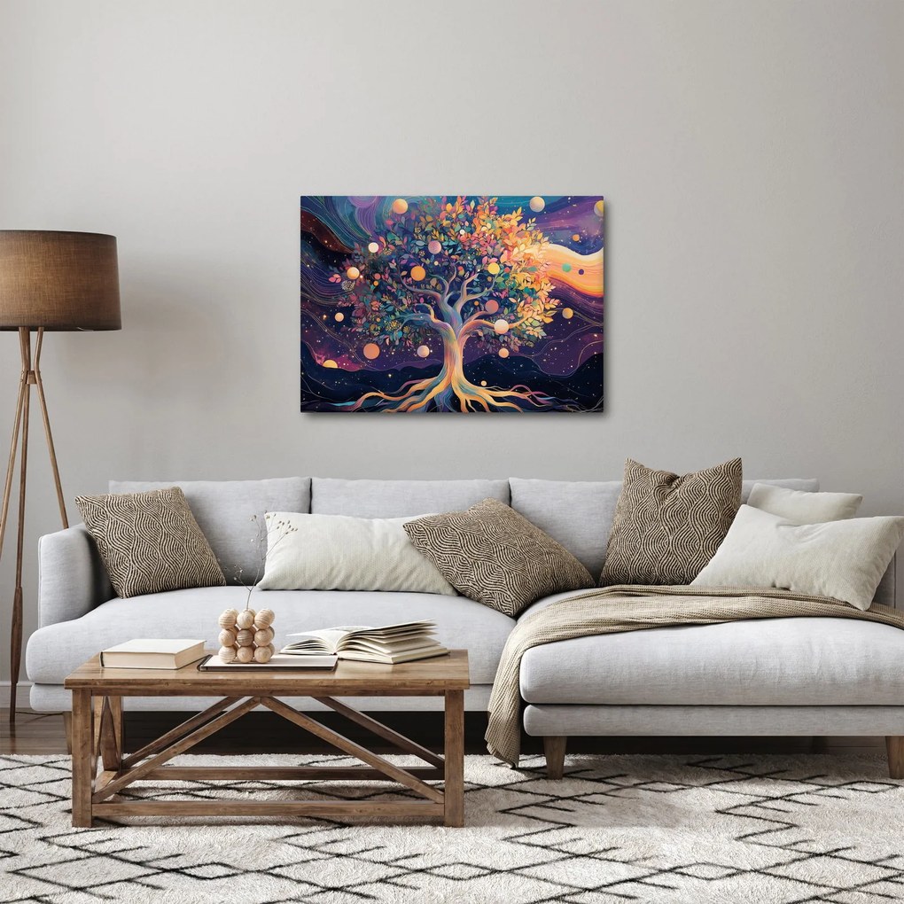 Kép – Lila fa tele energiával (70x50 cm)