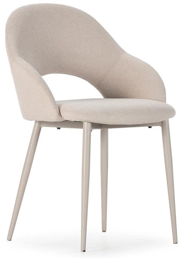 Bézs kárpitozott étkezőszék szett 2 db-os Lia – Marckeric