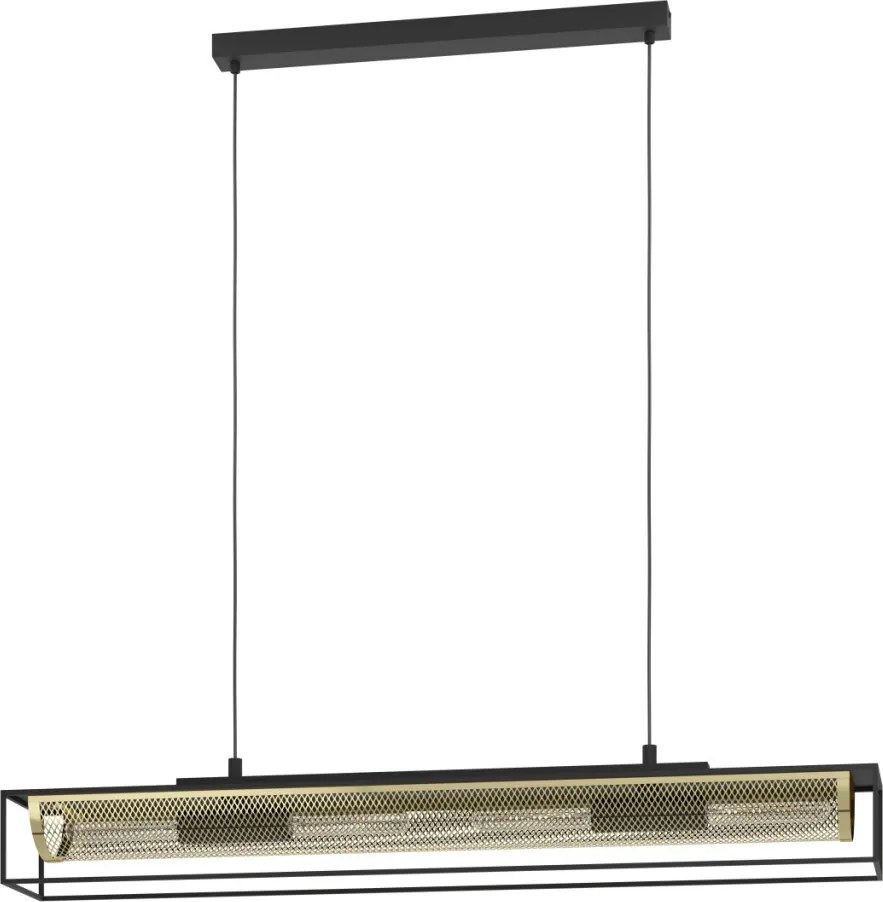 EGLO 43788 NOHALES Modern Led Függesztett Lámpa Fekete, Sárgaréz E27 IP20