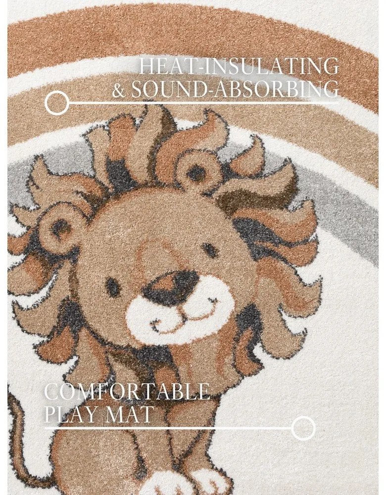 Krémszínű gyerek szőnyeg 120x170 cm Roar like a Lion Rainbow Party – Villeroy&amp;Boch