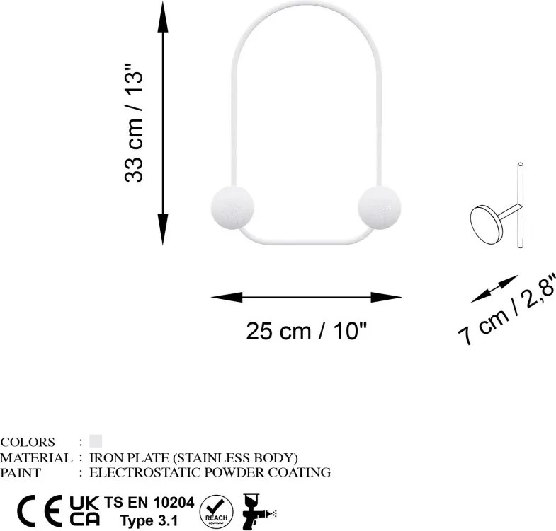 Fém falikampó, 25×7 cm – TR494PYT1157