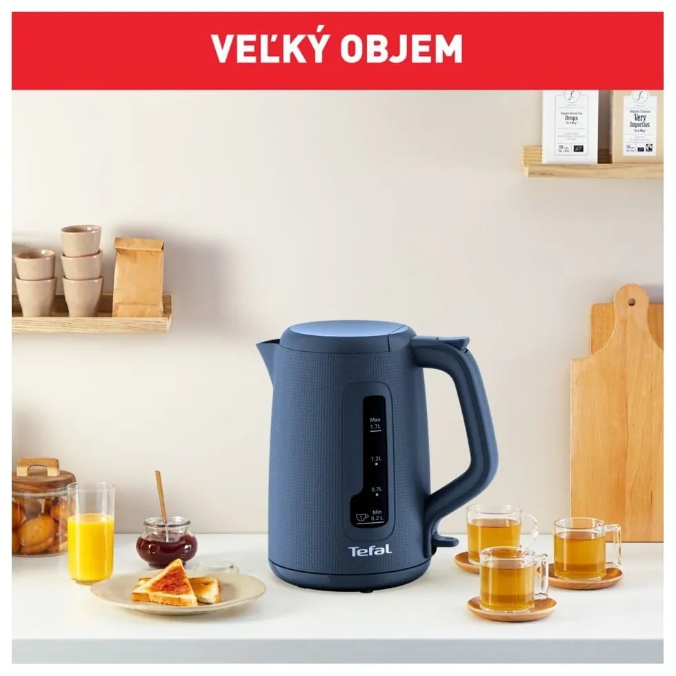 Sötétkék műanyag vízforraló 1,7 l KO2M0410 – Tefal