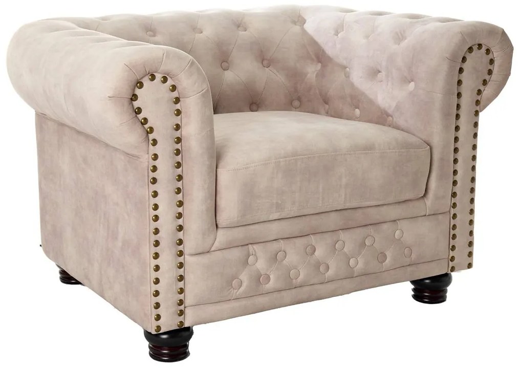Design fotel Chesterfield pezsgő bársony