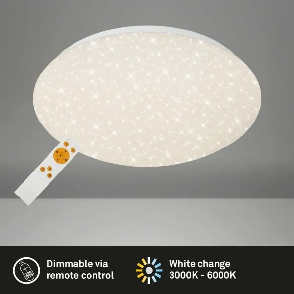 Briloner 3373-016 - dimmelhető LED-es mennyezeti lámpatest STARRY LED/15W/230V 3000-6500K + távirányító