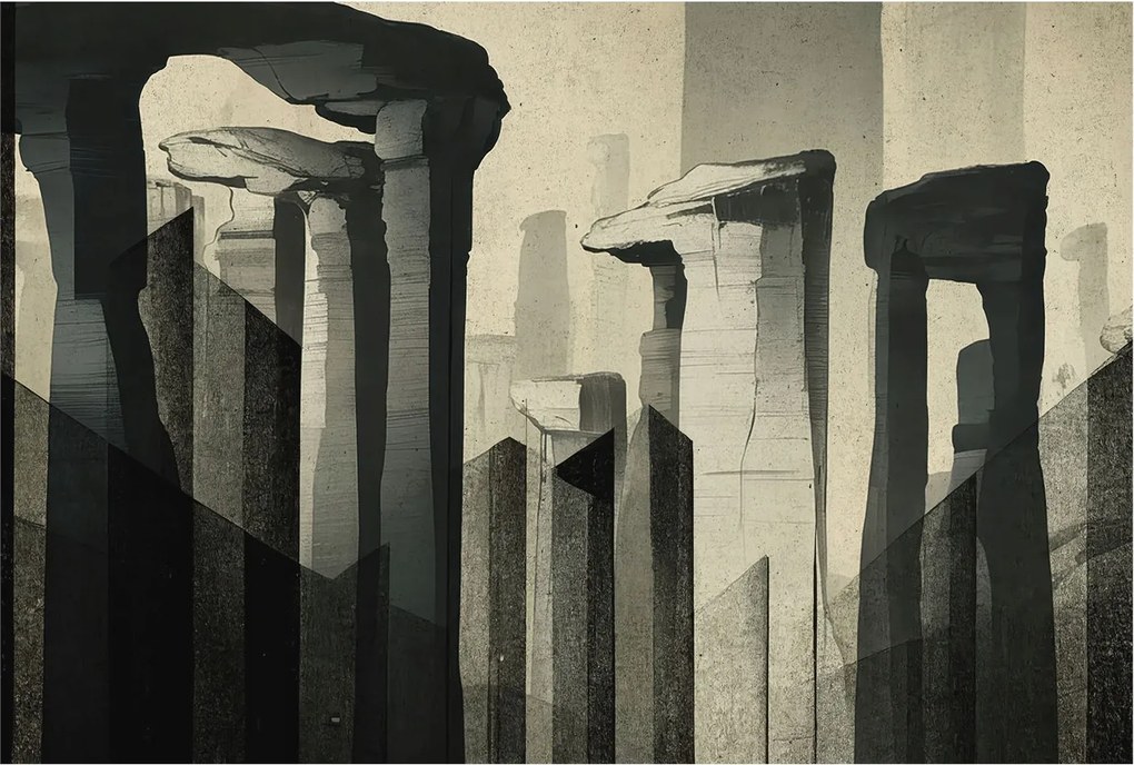 Fali fotótapéta előszoba konyhához Nyers építészet 104x70 Ragasztó