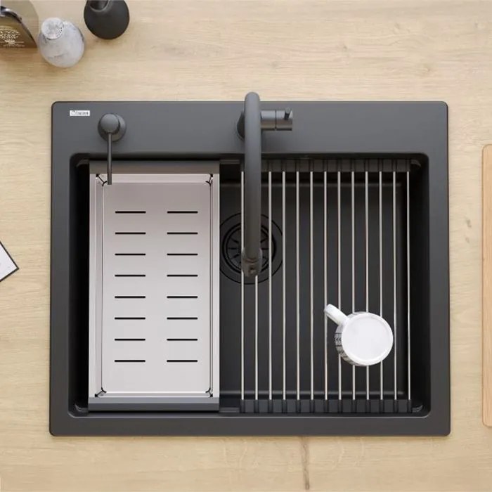 gránit mosogató KURT 110 WORKSTATION Black