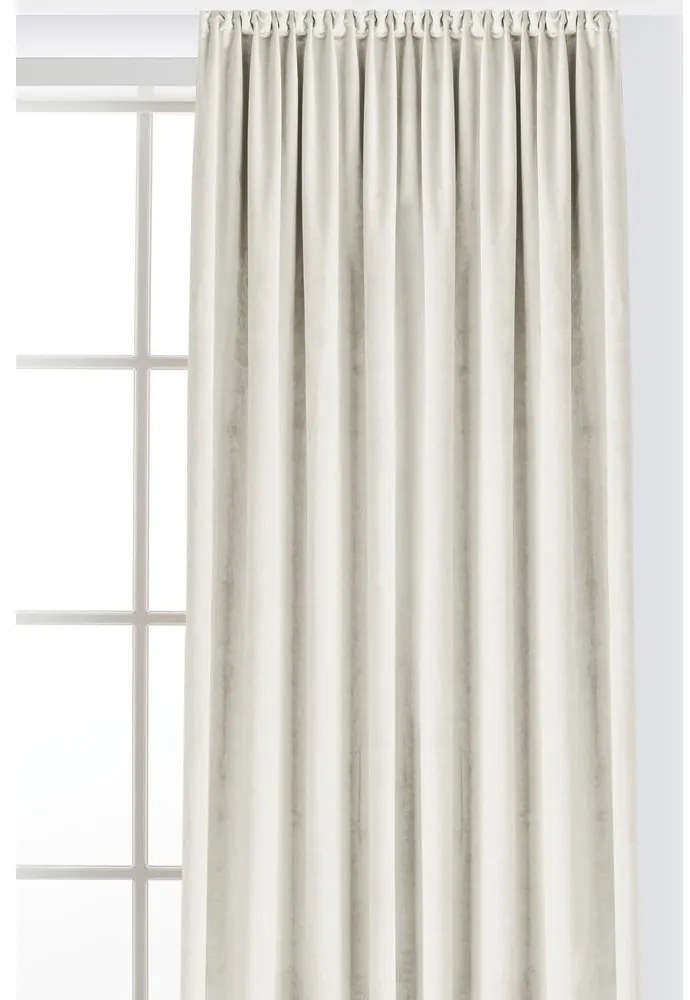 Krémszínű bársony dimout (részleges sötétítő) függöny 265x175 cm Velto – Filumi