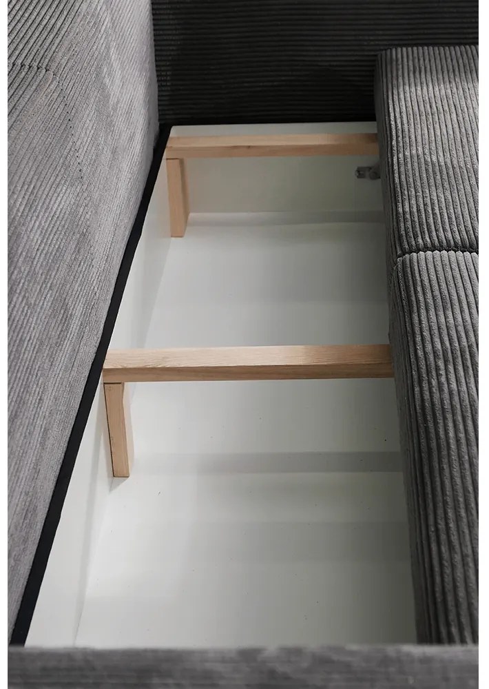 Extra tágas kanapé, szürke/világosszürke/bézs, GILEN BIG SOFA
