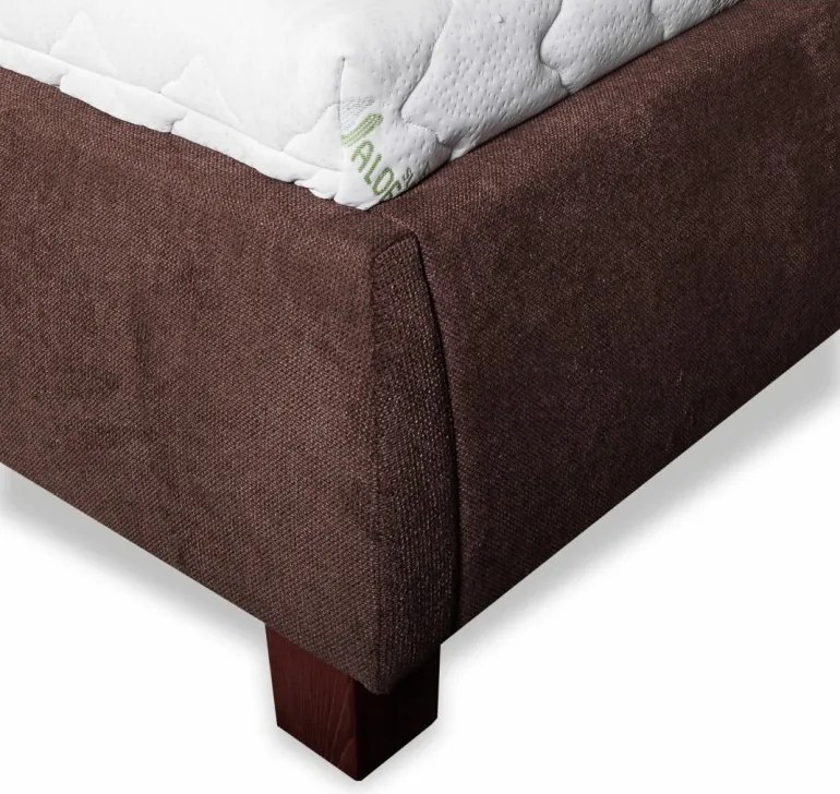 VALERIA LUX kárpitozott ágy + rácsos rács + matrac EMI