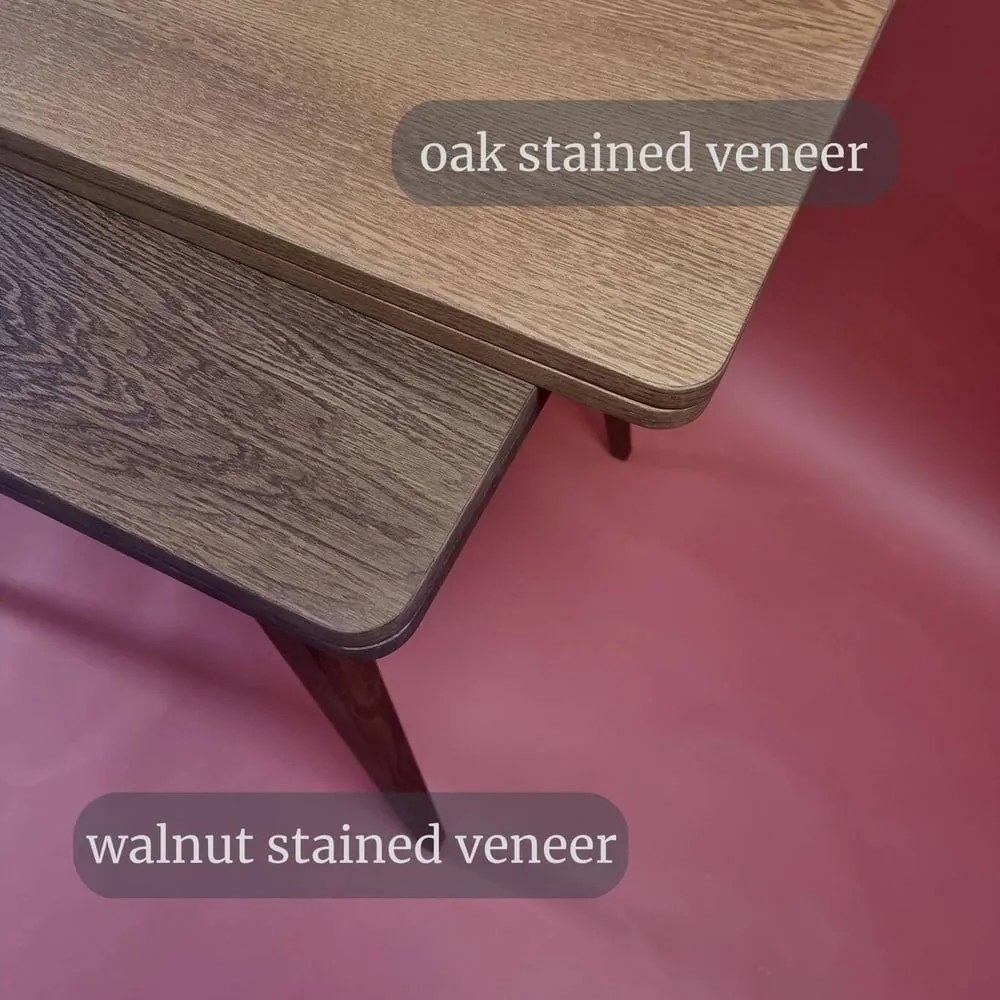 Bővíthető étkezőasztal kőrisfa dekoros asztallappal 65x90 cm Envelope – Ragaba