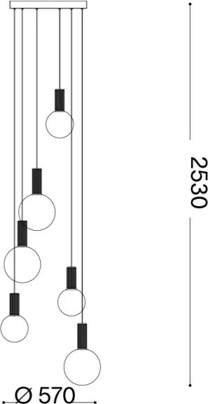 Ideal Lux - LED csillár kábelen ODEON LED/39W/230V CRI 90 átmérő 57 cm bézs/fehér