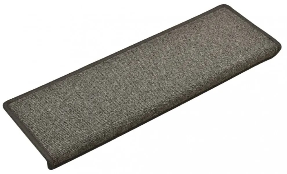 15 db sötétszürke lépcsőszőnyeg 65x21x4 cm