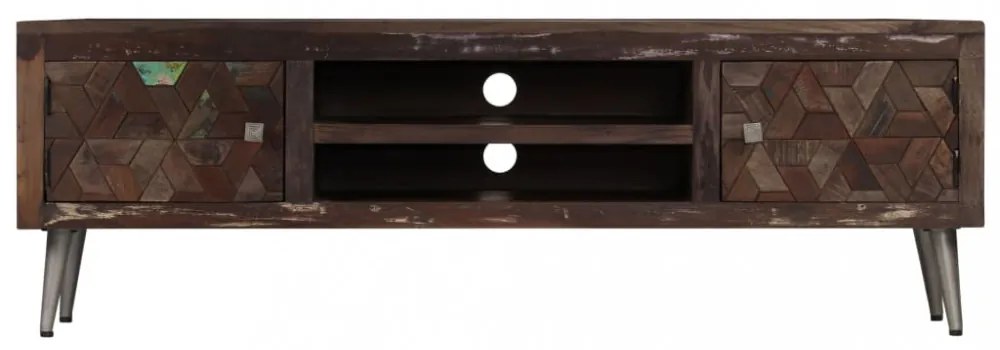 tömör újrahasznosított fa TV-szekrény 140 x 30 x 45 cm