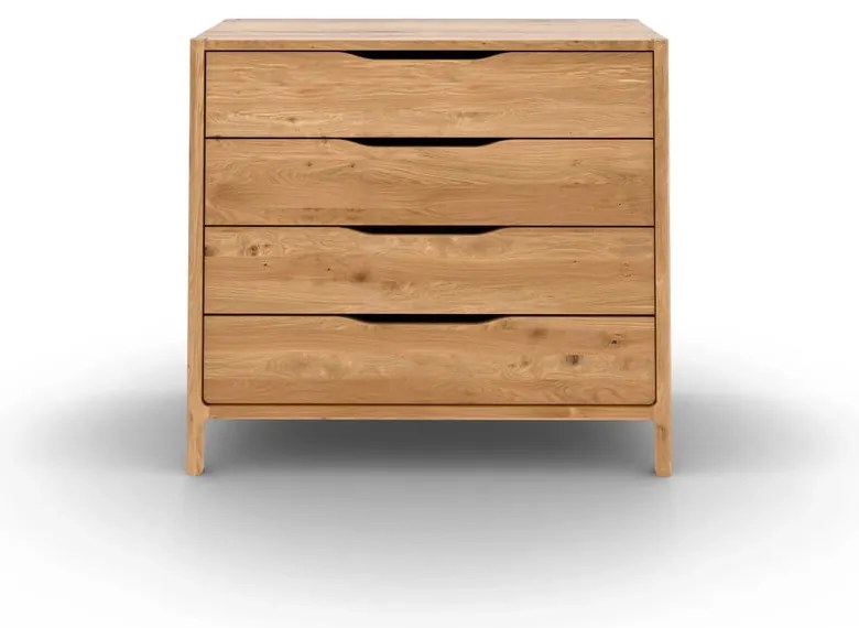 Natúr színű tölgyfa alacsony komód 95x80 cm Twig – The Beds